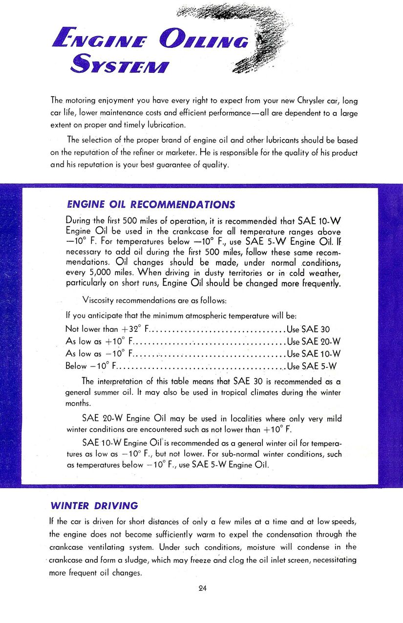 1952 Chrysler Owners Manual Page 47